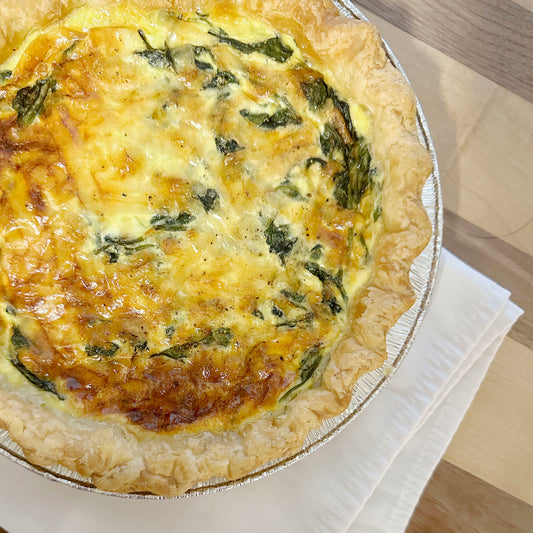 Spinach, Onion & Swiss Cheese Quiche