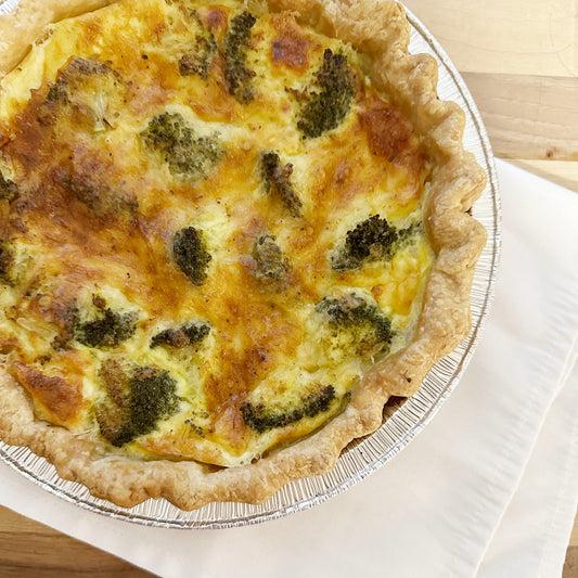 Broccoli Cheddar Quiche